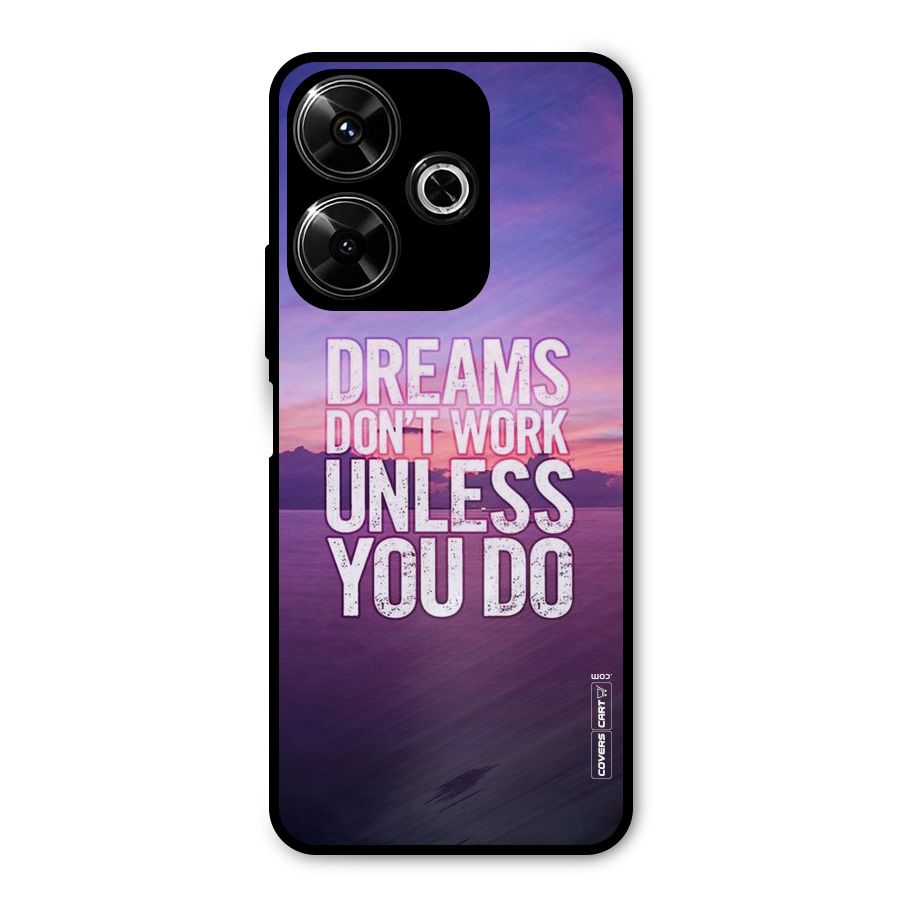 Dreams Work Metal Back Case for Poco M6 Plus
