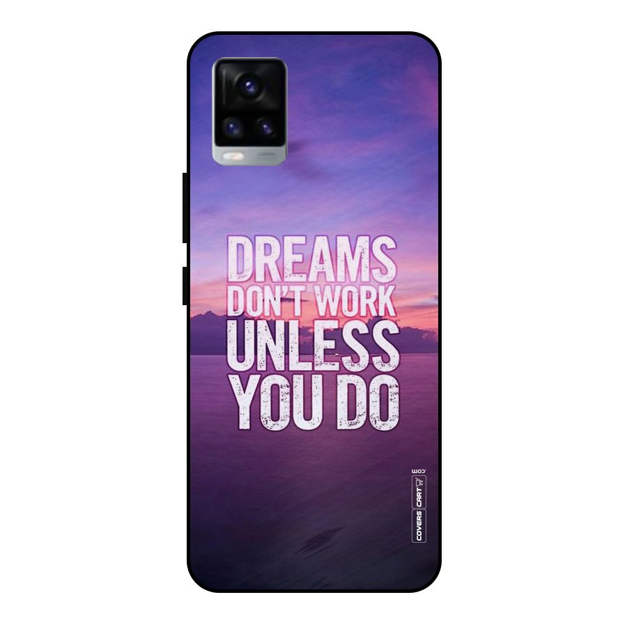 Dreams Work Metal Back Case for Vivo V20 2021