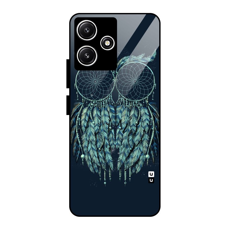 Dreamy Owl Catcher Glass Back Case for Redmi 12 5G