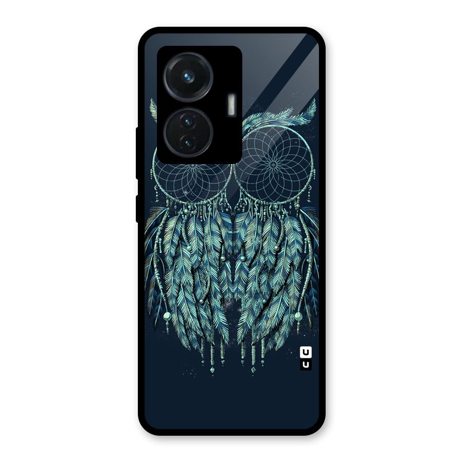 Dreamy Owl Catcher Glass Back Case for Vivo T1 44W