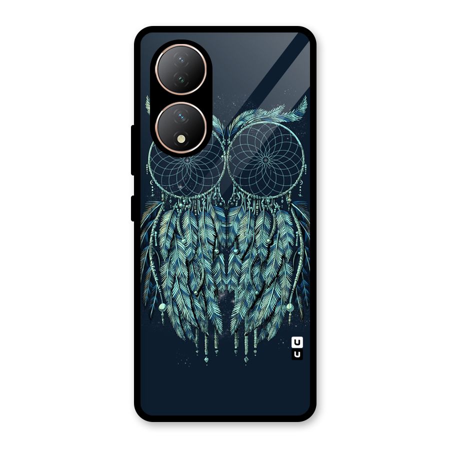 Dreamy Owl Catcher Glass Back Case for Vivo Y100A
