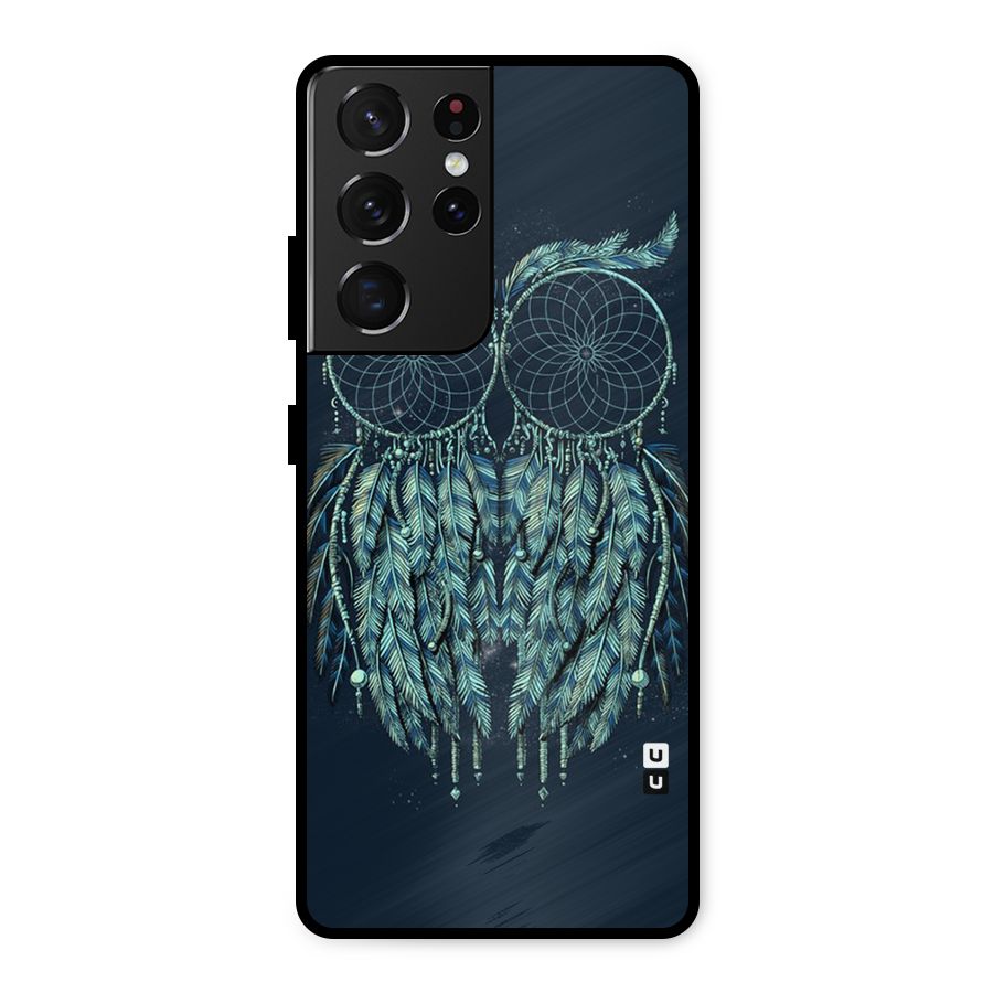 Dreamy Owl Catcher Metal Back Case for Galaxy S21 Ultra 5G