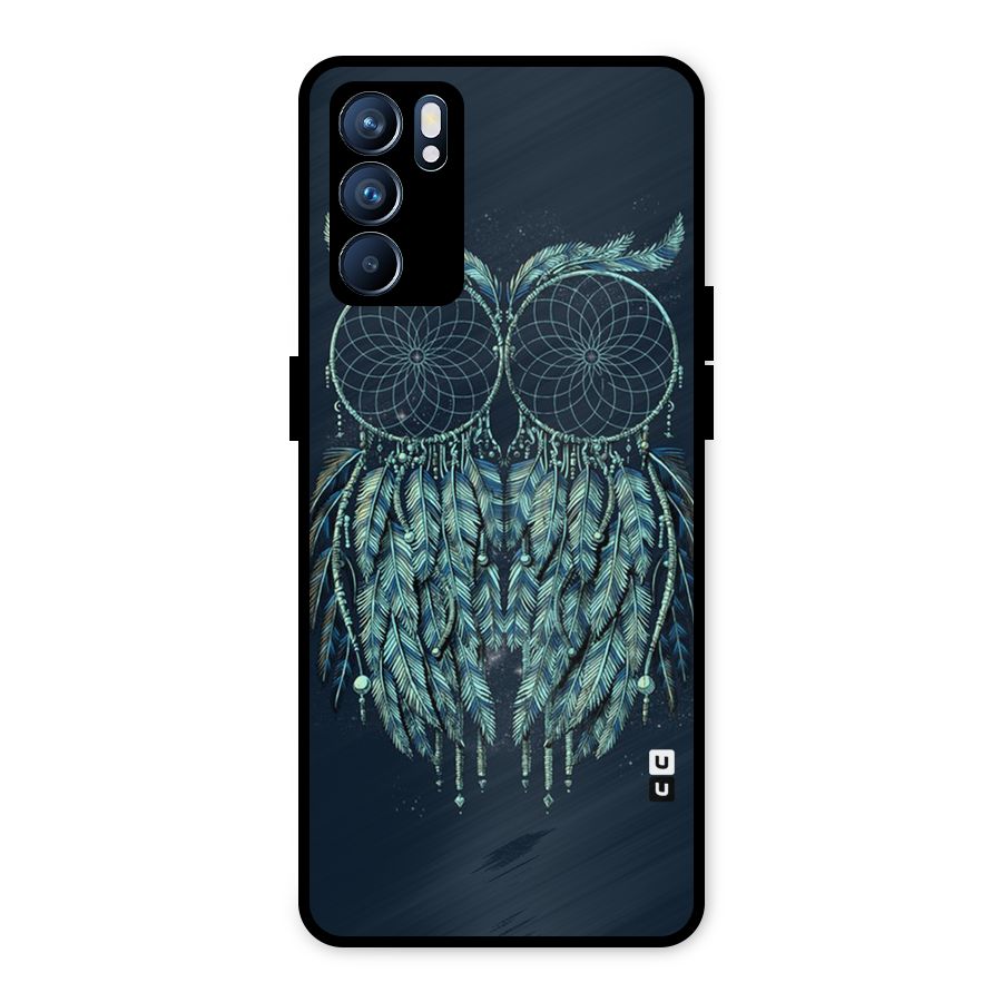 Dreamy Owl Catcher Metal Back Case for Oppo Reno6 5G