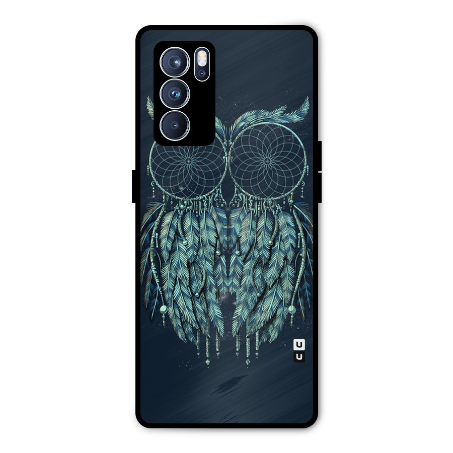 Dreamy Owl Catcher Metal Back Case for Oppo Reno6 Pro 5G