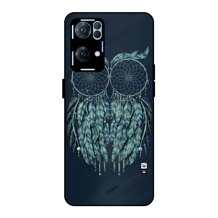 Dreamy Owl Catcher Metal Back Case for Oppo Reno7 Pro 5G