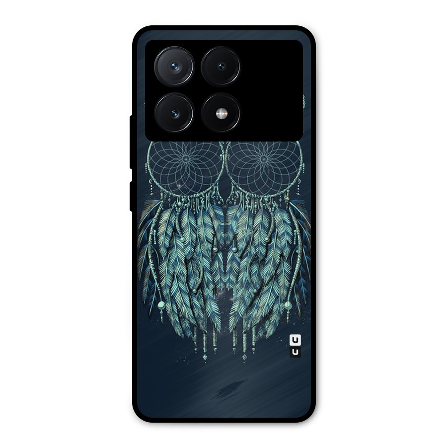 Dreamy Owl Catcher Metal Back Case for Poco X6 Pro