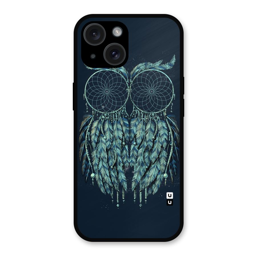 Dreamy Owl Catcher Metal Back Case for iPhone 15