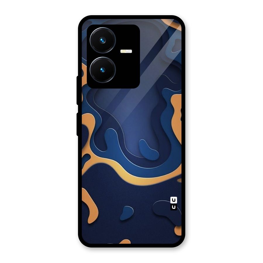 Drops Flow Glass Back Case for Vivo Y22s