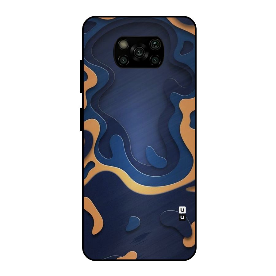 Drops Flow Metal Back Case for Poco X3