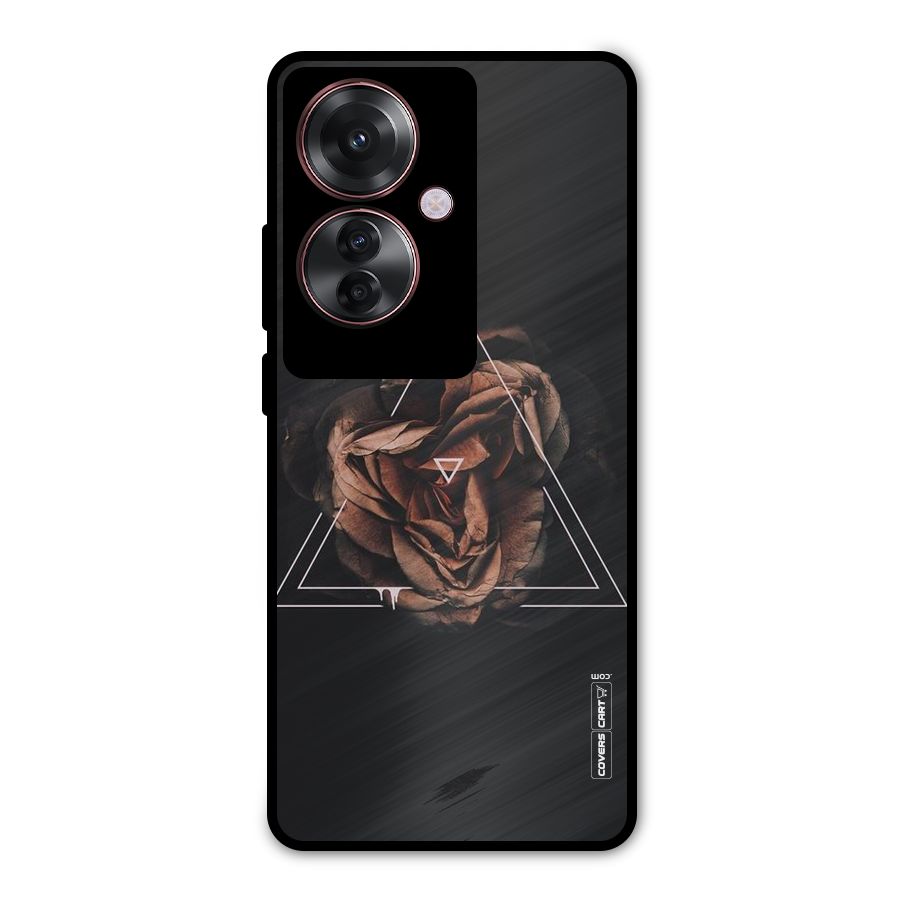 Dusty Rose Metal Back Case for Oppo F25 Pro