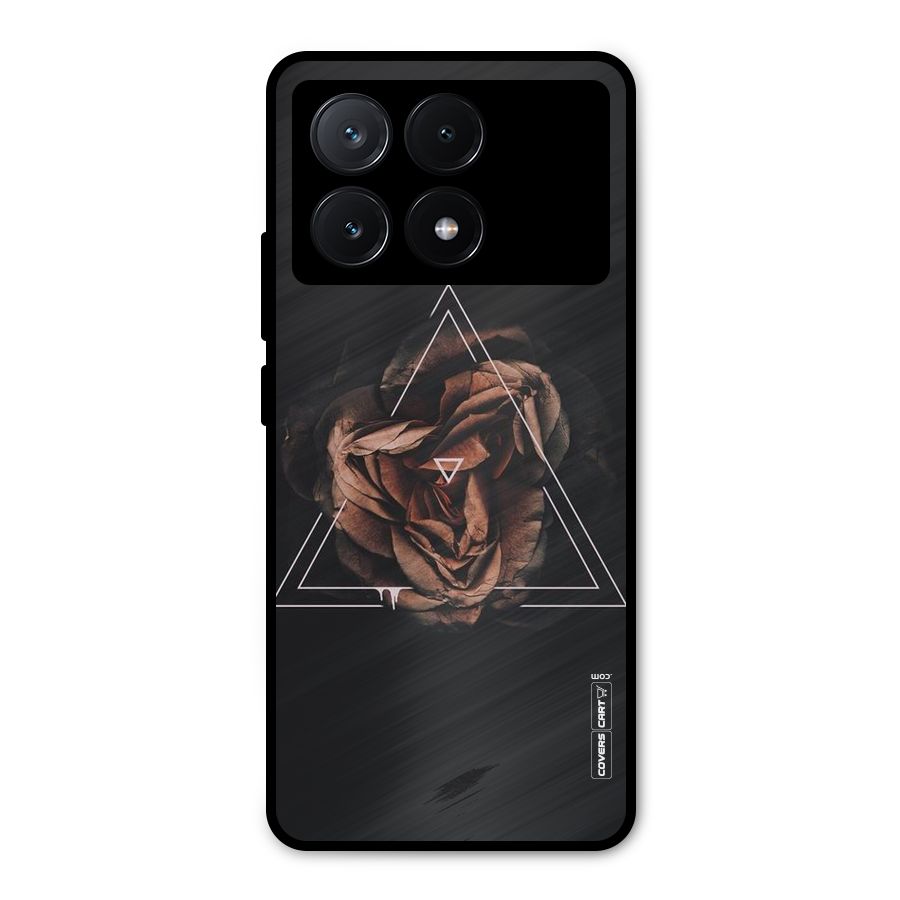 Dusty Rose Metal Back Case for Poco X6 Pro