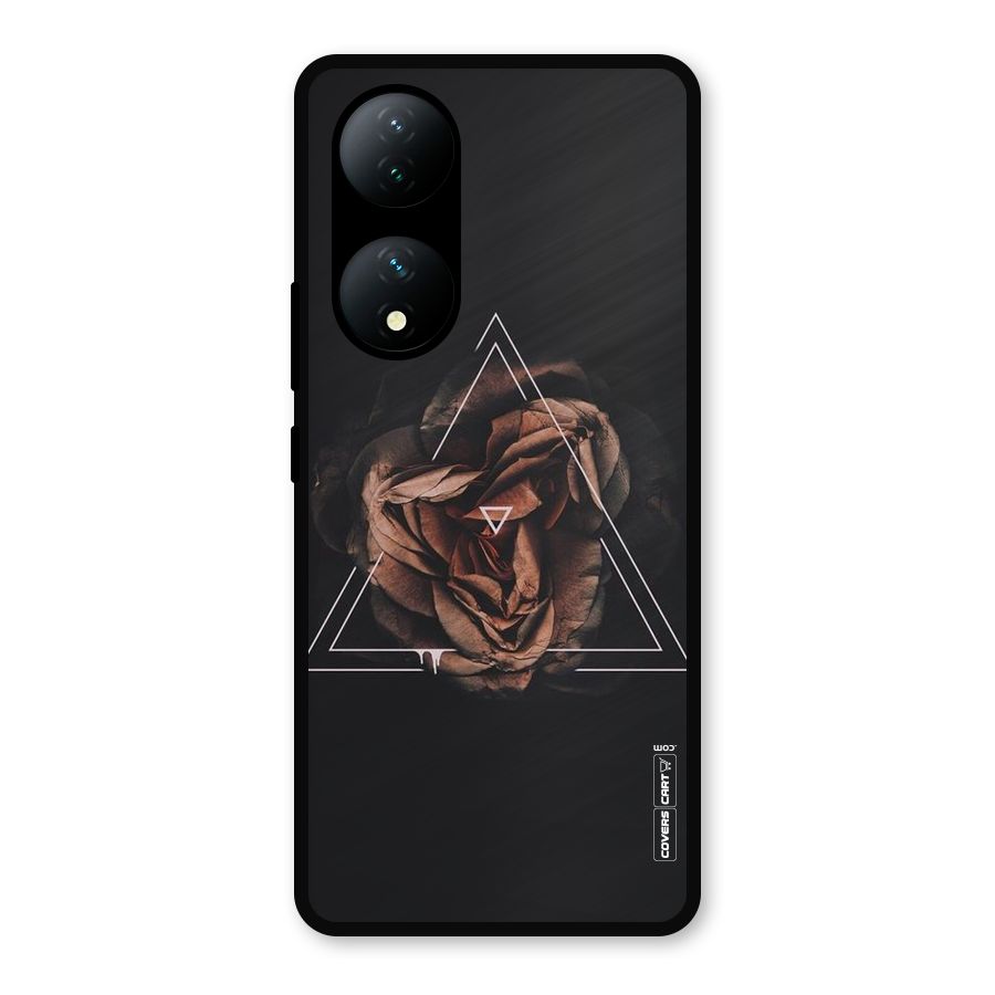 Dusty Rose Metal Back Case for Vivo Y100a