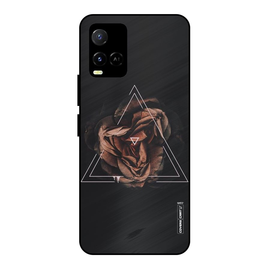 Dusty Rose Metal Back Case for Vivo Y21G