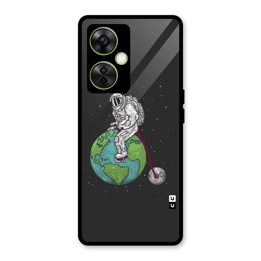 Earth Space Doodle Glass Back Case for OnePlus Nord CE 3 Lite
