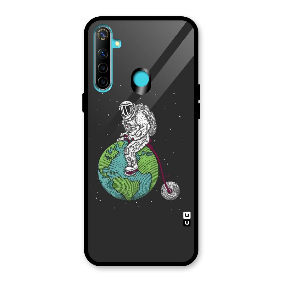 Earth Space Doodle Glass Back Case for Realme 5i