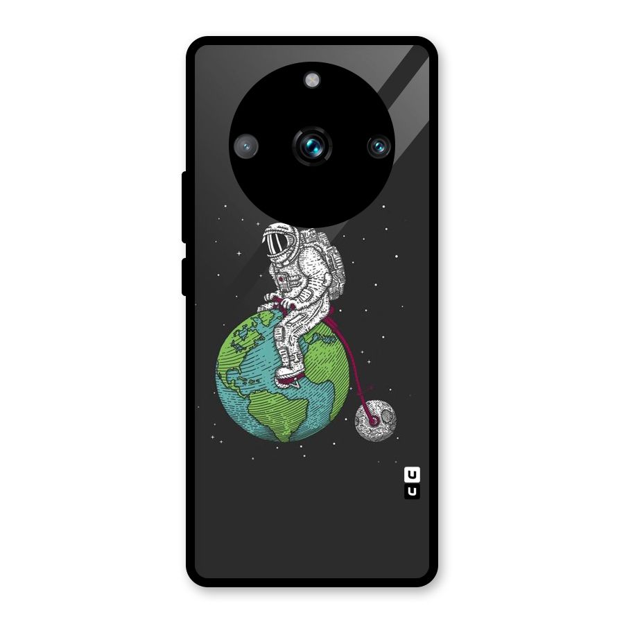 Earth Space Doodle Glass Back Case for Realme Narzo 60 Pro
