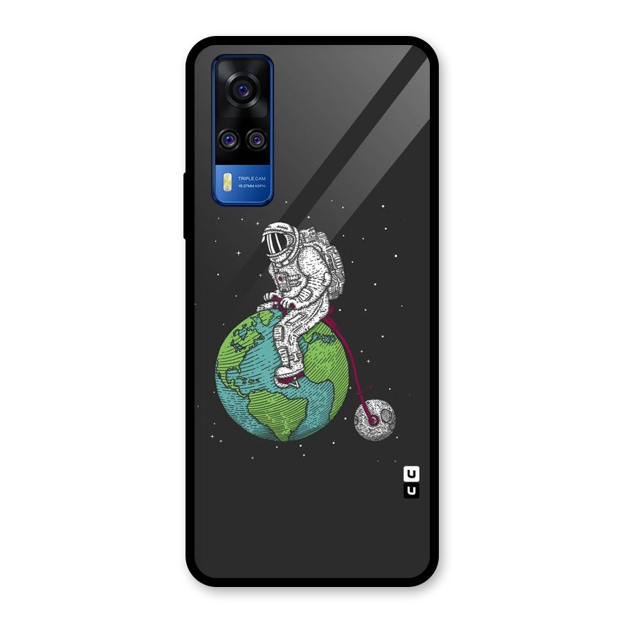 Earth Space Doodle Glass Back Case for Vivo Y31