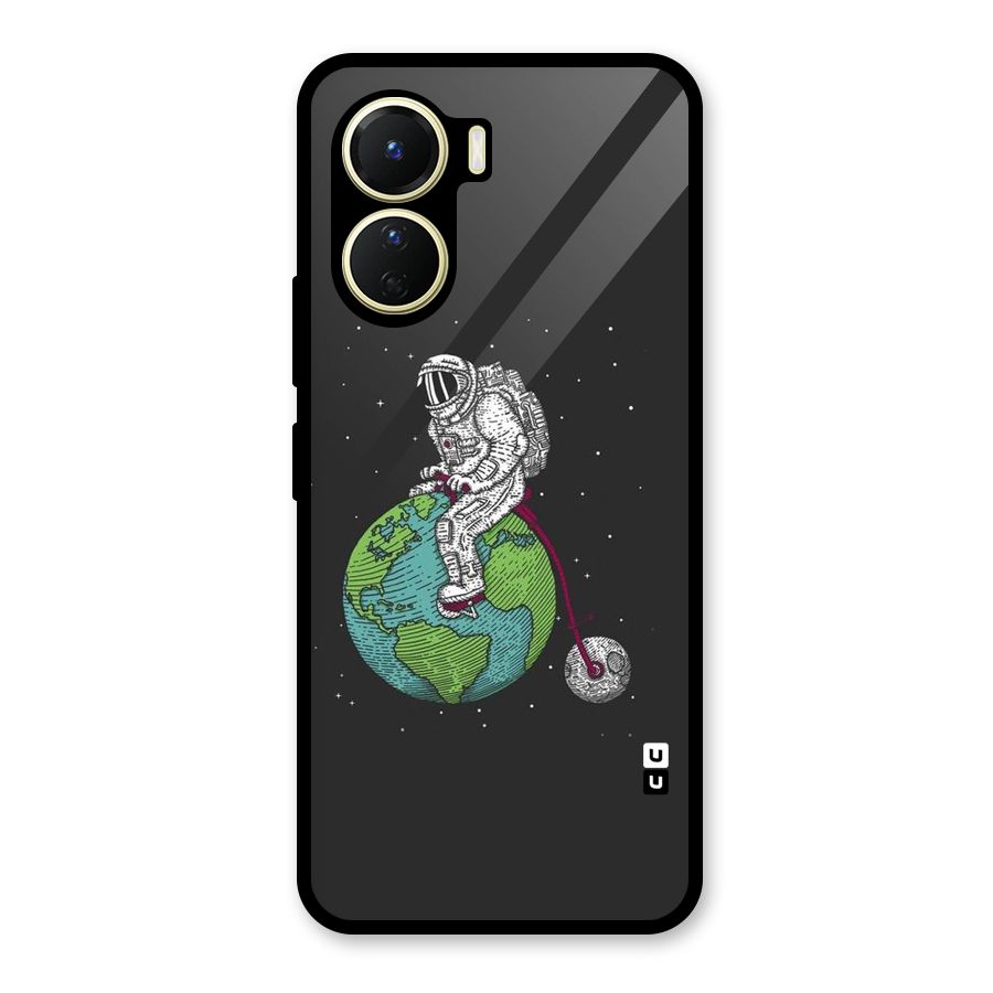 Earth Space Doodle Glass Back Case for Vivo Y56