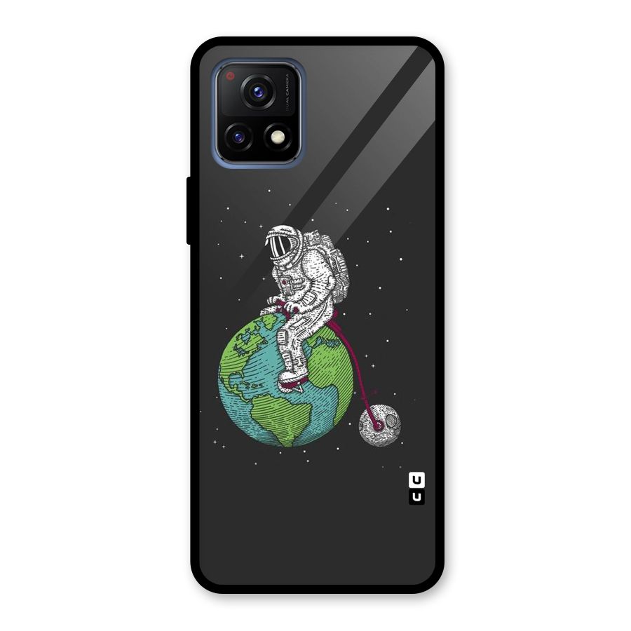 Earth Space Doodle Glass Back Case for Vivo Y72 5G