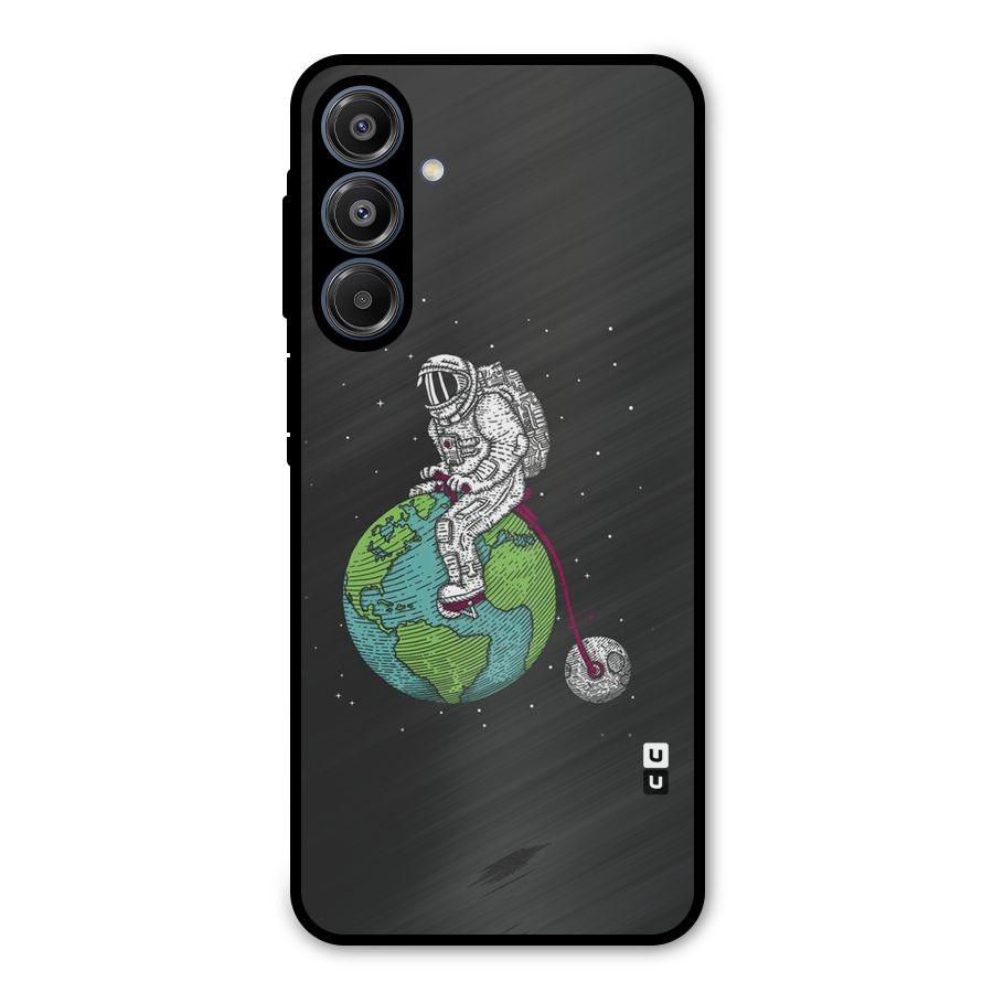 Earth Space Doodle Metal Back Case for Galaxy A16 5G