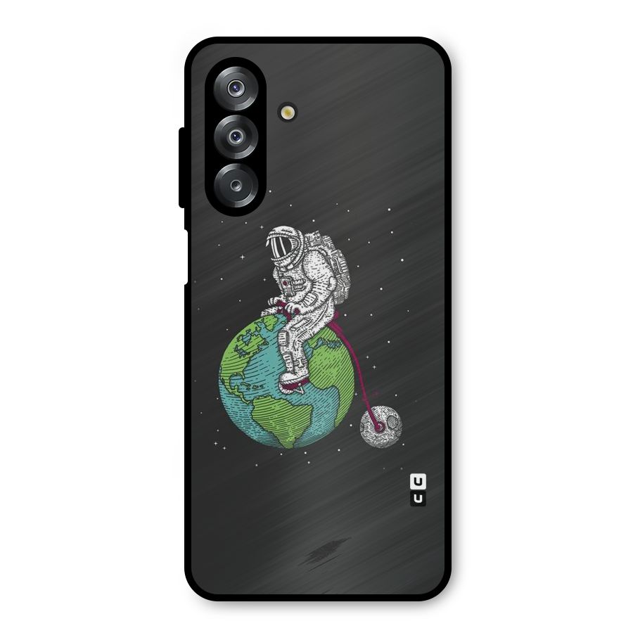 Earth Space Doodle Metal Back Case for Galaxy A26