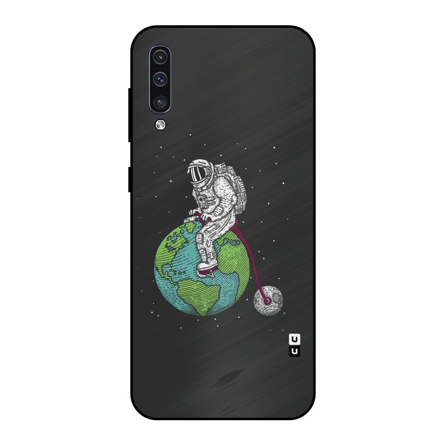 Earth Space Doodle Metal Back Case for Galaxy A30s