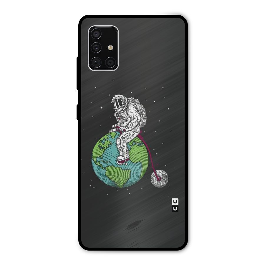 Earth Space Doodle Metal Back Case for Galaxy A51