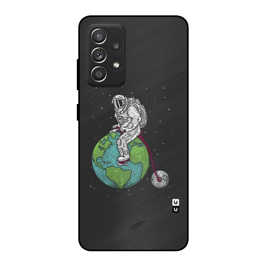 Earth Space Doodle Metal Back Case for Galaxy A52