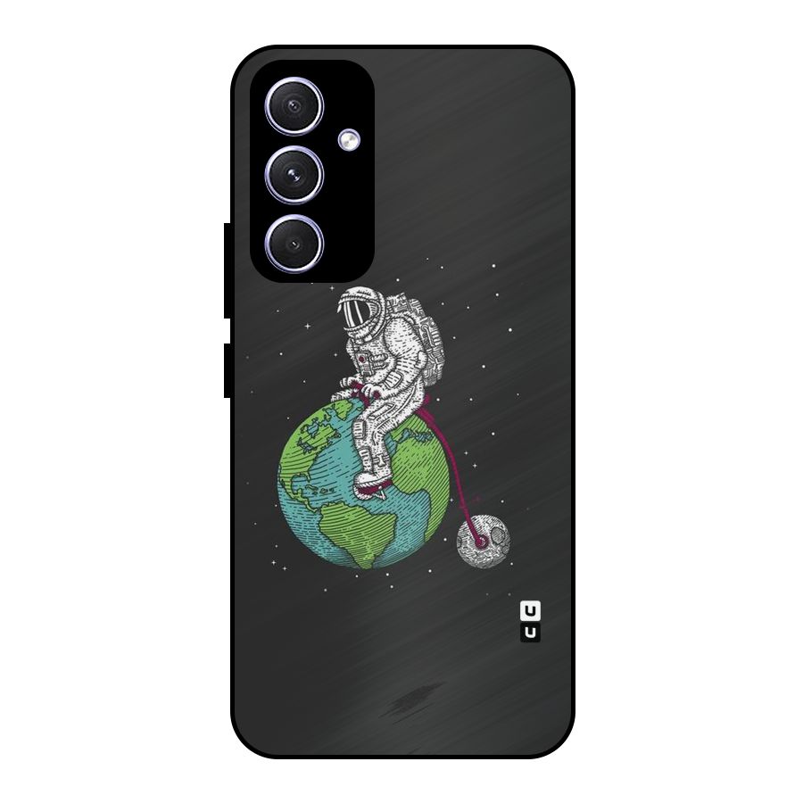 Earth Space Doodle Metal Back Case for Galaxy A54