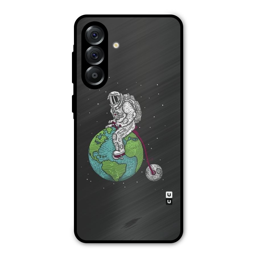 Earth Space Doodle Metal Back Case for Galaxy A56