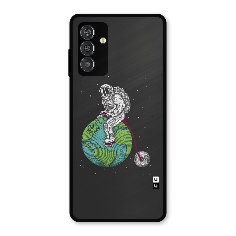 Earth Space Doodle Metal Back Case for Galaxy F13