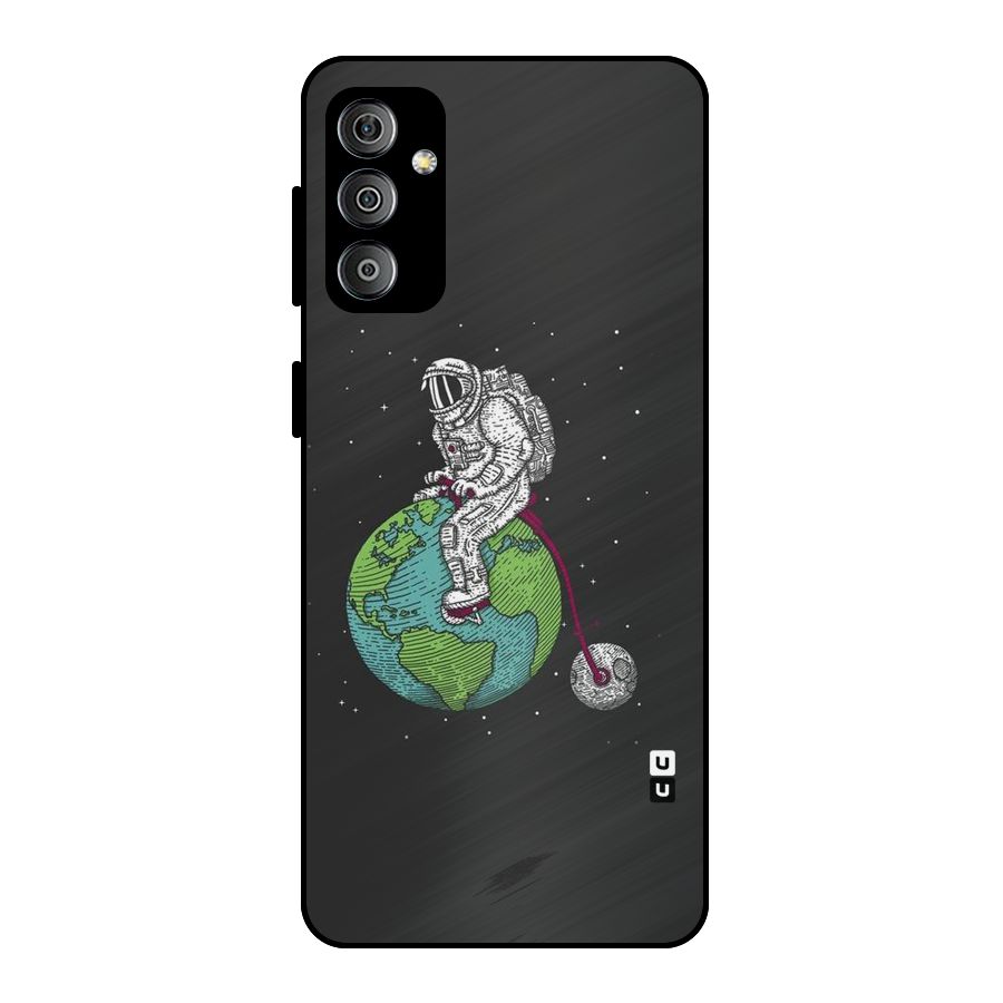 Earth Space Doodle Metal Back Case for Galaxy F23