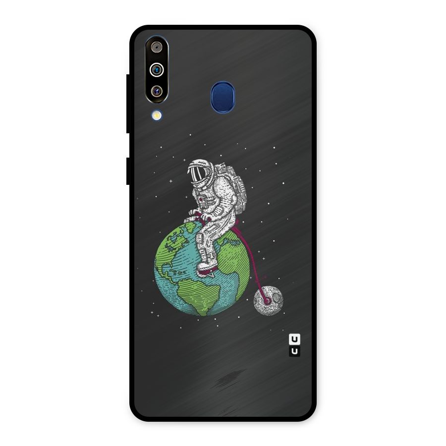 Earth Space Doodle Metal Back Case for Galaxy M30