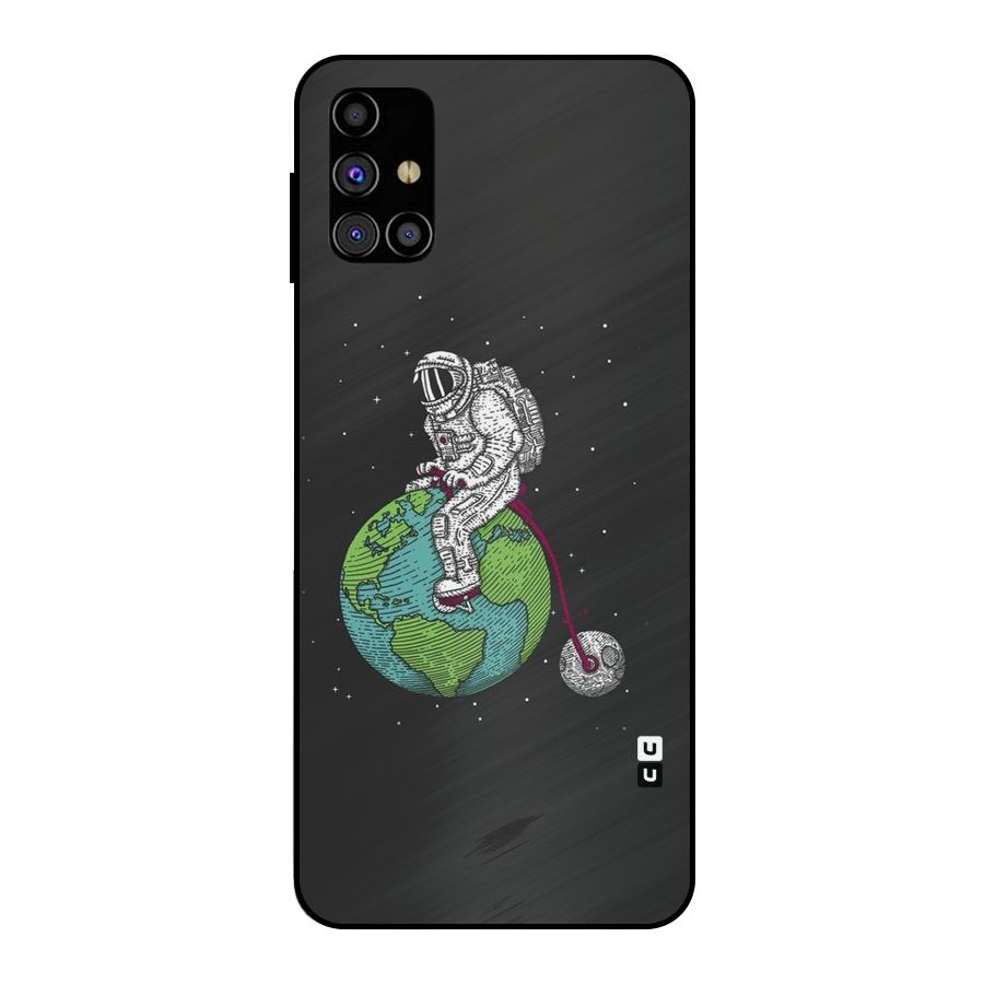 Earth Space Doodle Metal Back Case for Galaxy M31s