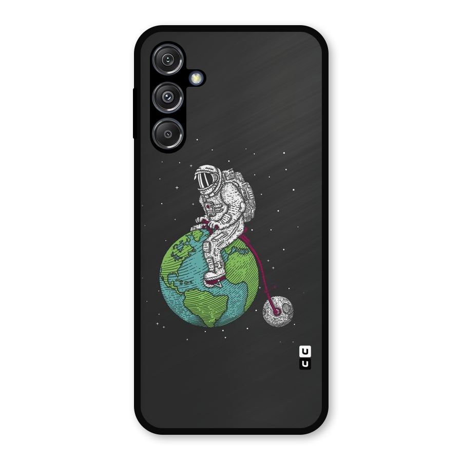 Earth Space Doodle Metal Back Case for Galaxy M34 5G