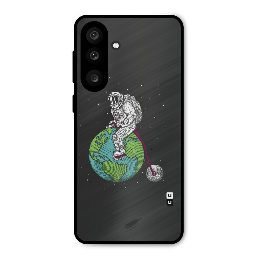 Earth Space Doodle Metal Back Case for Galaxy M56