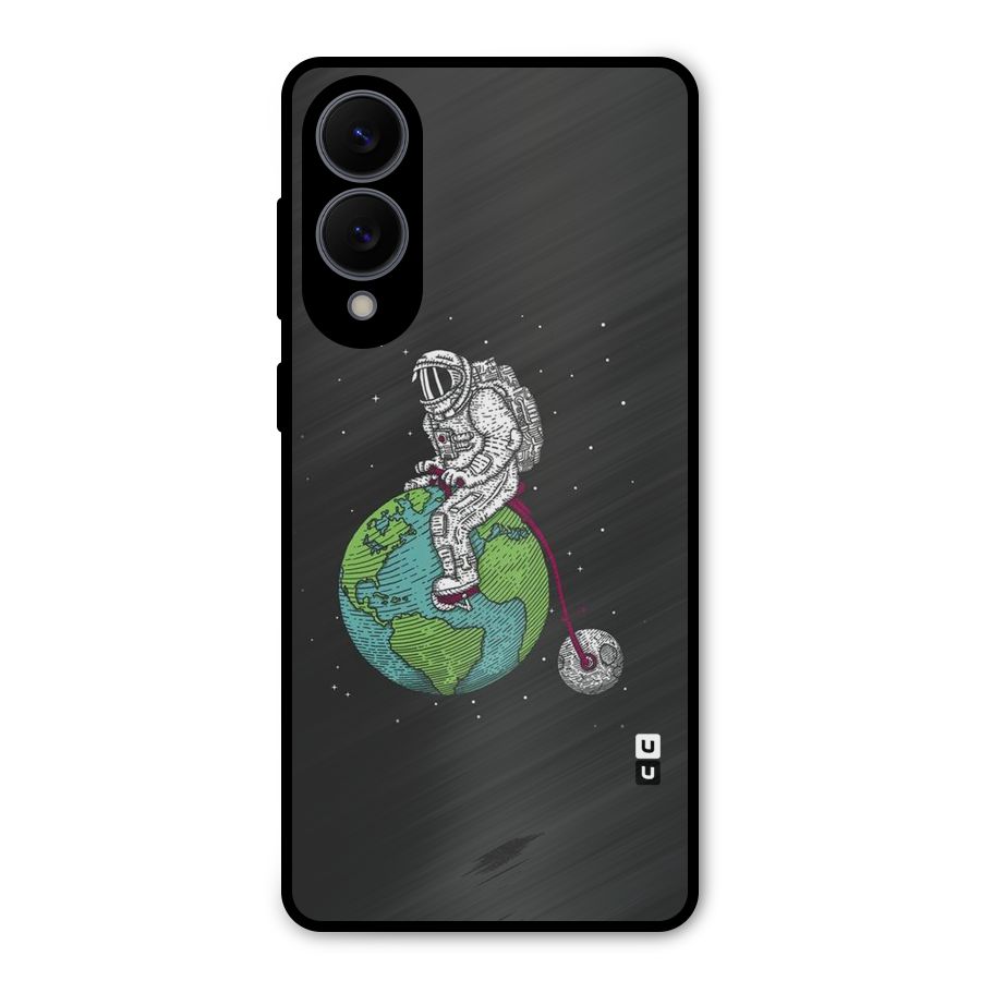 Earth Space Doodle Metal Back Case for Galaxy S25 Edge