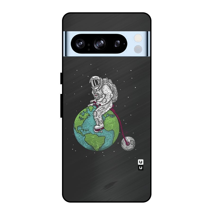 Earth Space Doodle Metal Back Case for Google Pixel 8 Pro