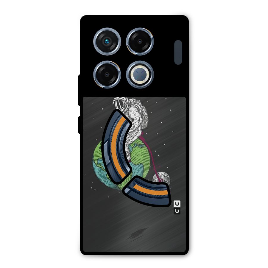 Earth Space Doodle Metal Back Case for Infinix GT 20 Pro