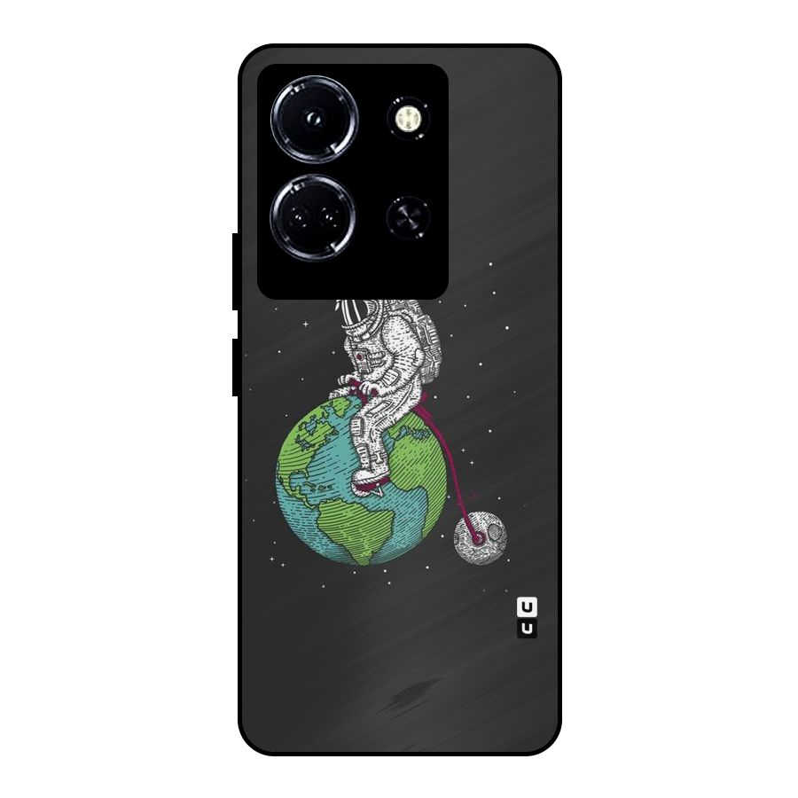 Earth Space Doodle Metal Back Case for Infinix Note 30 5G