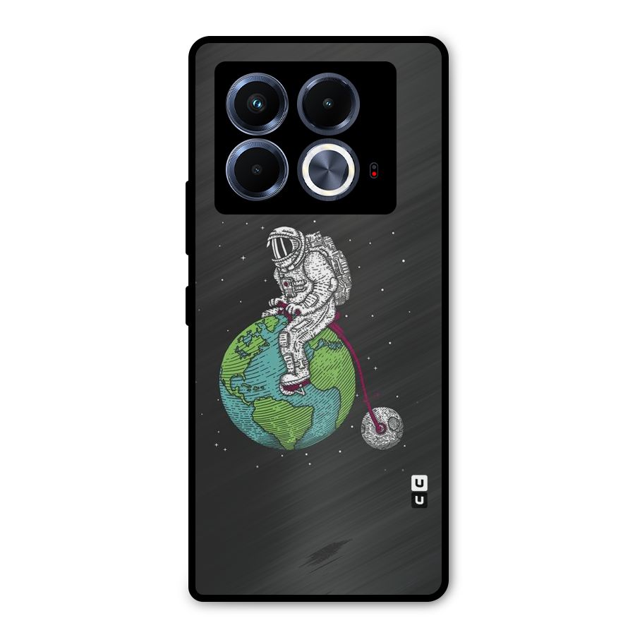 Earth Space Doodle Metal Back Case for Infinix Note 40 5G