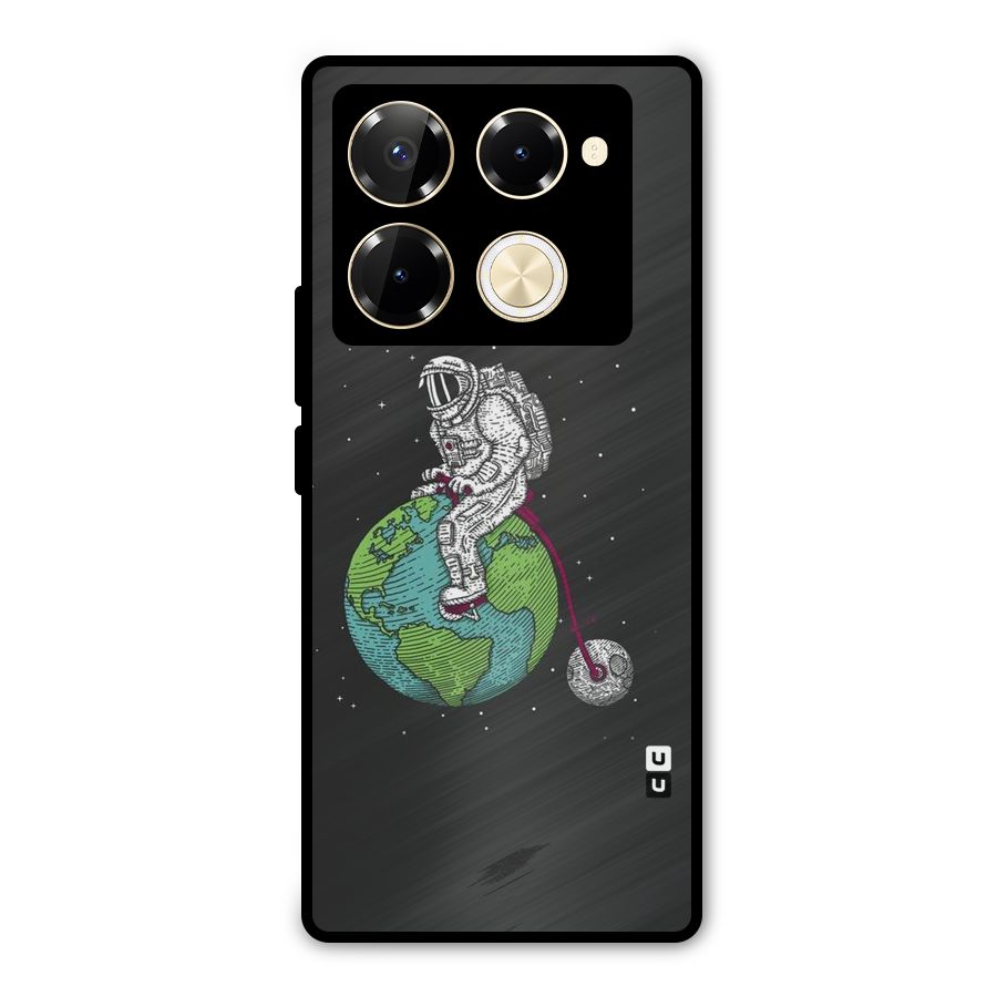 Earth Space Doodle Metal Back Case for Infinix Note 40 Pro Plus