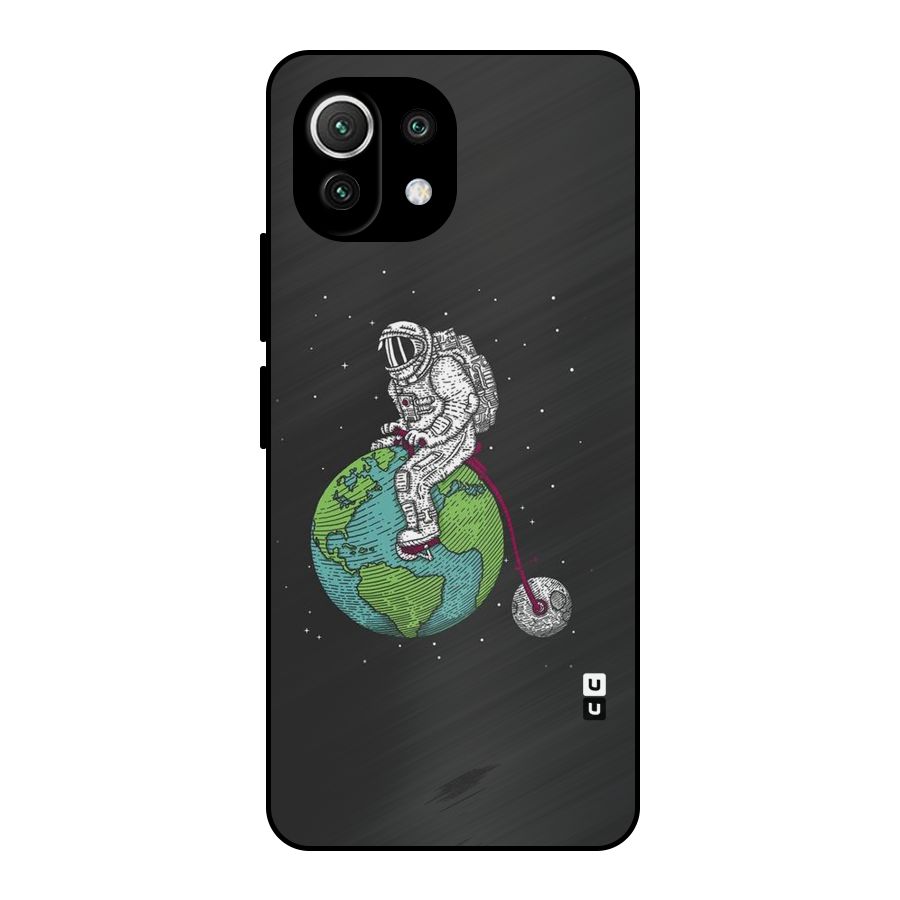 Earth Space Doodle Metal Back Case for Mi 11 Lite