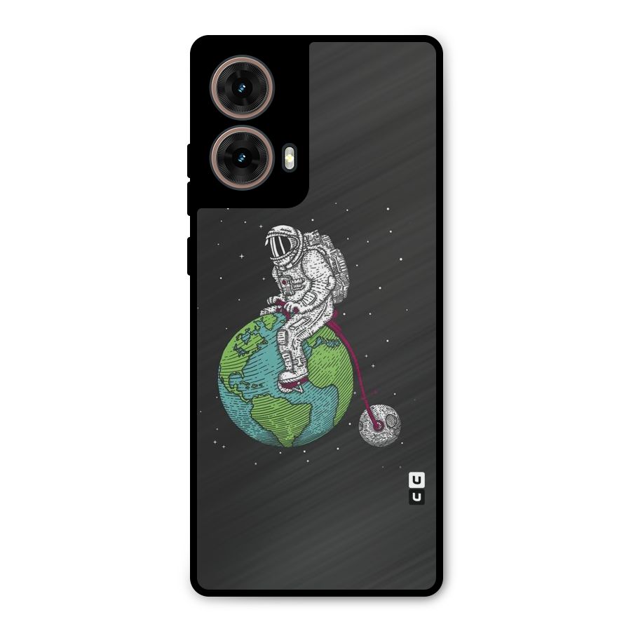 Earth Space Doodle Metal Back Case for Moto G85