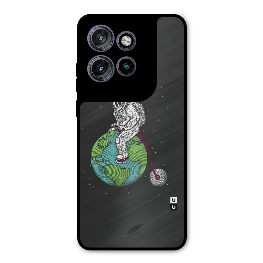 Earth Space Doodle Metal Back Case for Motorola Edge 50 Neo