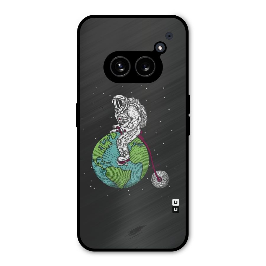 Earth Space Doodle Metal Back Case for Nothing Phone 2a Plus