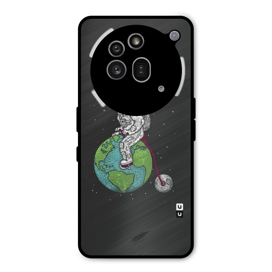 Earth Space Doodle Metal Back Case for Nothing Phone 3a Pro