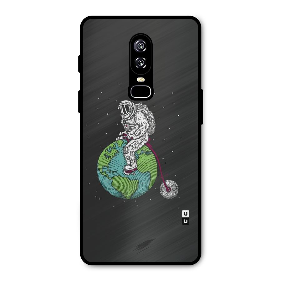 Earth Space Doodle Metal Back Case for OnePlus 6