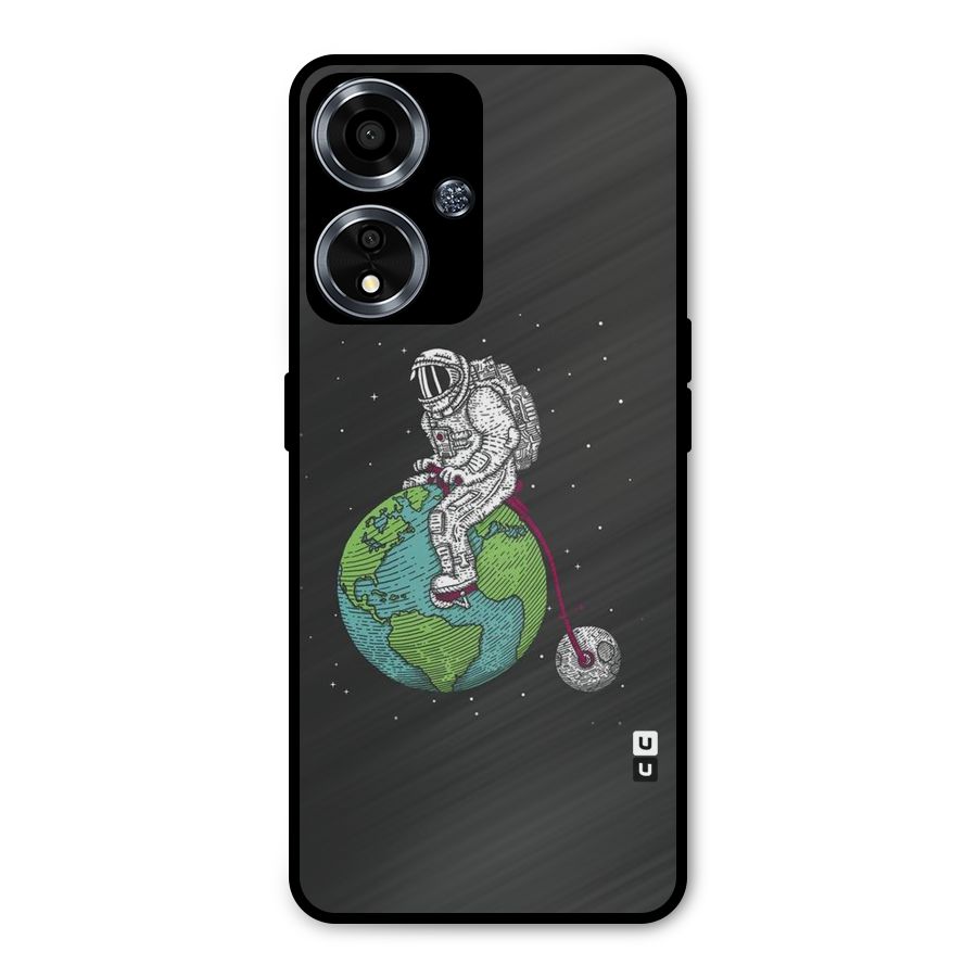 Earth Space Doodle Metal Back Case for Oppo A59