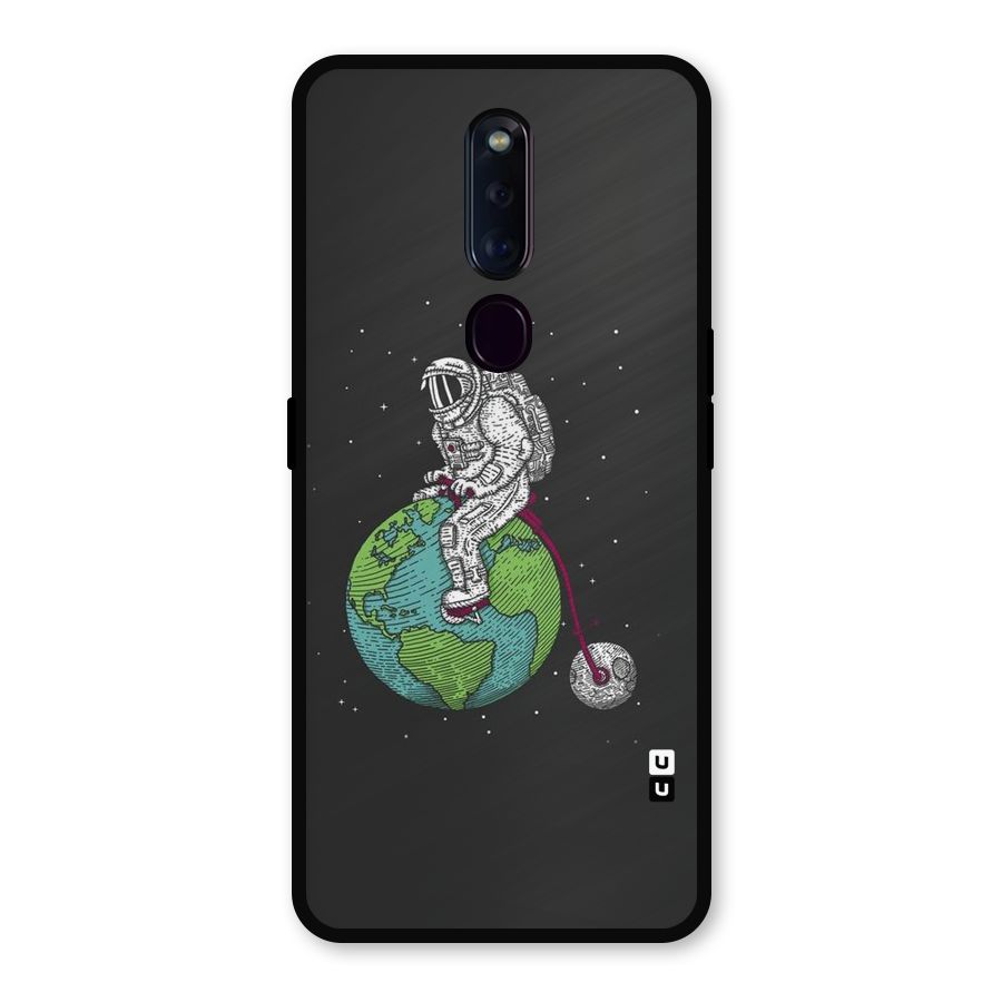 Earth Space Doodle Metal Back Case for Oppo F11 Pro